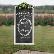 Welcome To The Wedding Sticker Of Personalized Decal DIY Custom Wedding Decor Chalkboard Sign Decal Wedding Decals