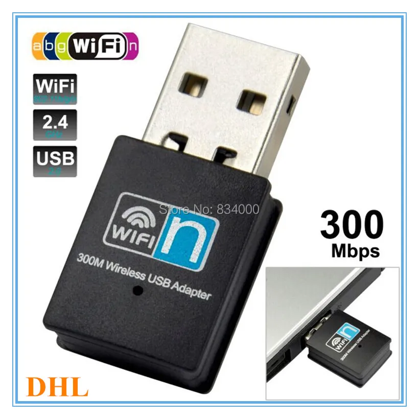 50pcs Free Shipping Dhl 300mbps Usb Mini Wireless Network Lan Adapter