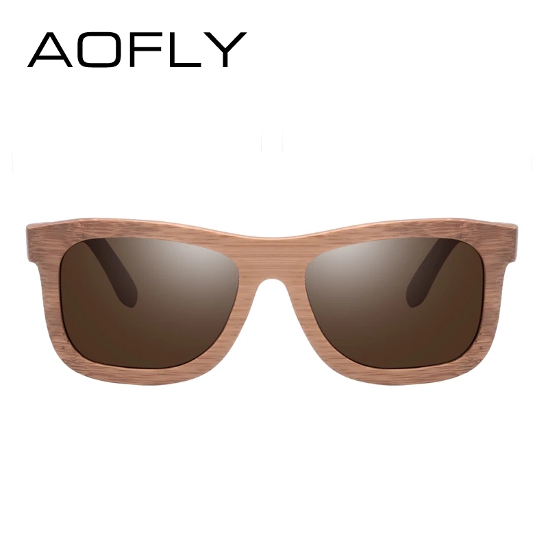 AOFLY фирменный дизайн Новые поляризационные бамбуковые солнцезащитные очки мужские деревянные очки женские ручной работы с деревянным зеркальным покрытием Oculos de sol AF612