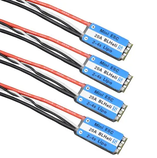 

Mini 20A ESC BLHeli_S OPTO 2-4S Lipo BLHeli-S esc for Race drone kit Racer QAV-180mm Quadcopter Remote controller