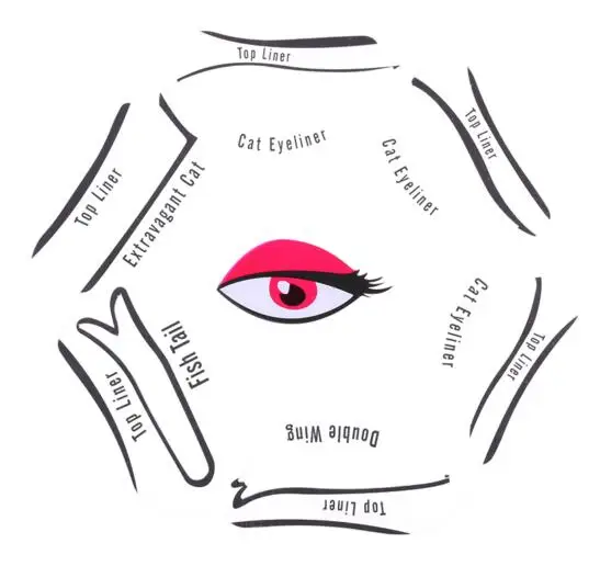 E028 Eyeliner Stenci Макияж жидкая подводка для глаз карандаш быстросохнущая Водонепроницаемая подводка для глаз черный цвет с печатью красота карандаш для глаз - Цвет: E028 Eyeliner Stenci