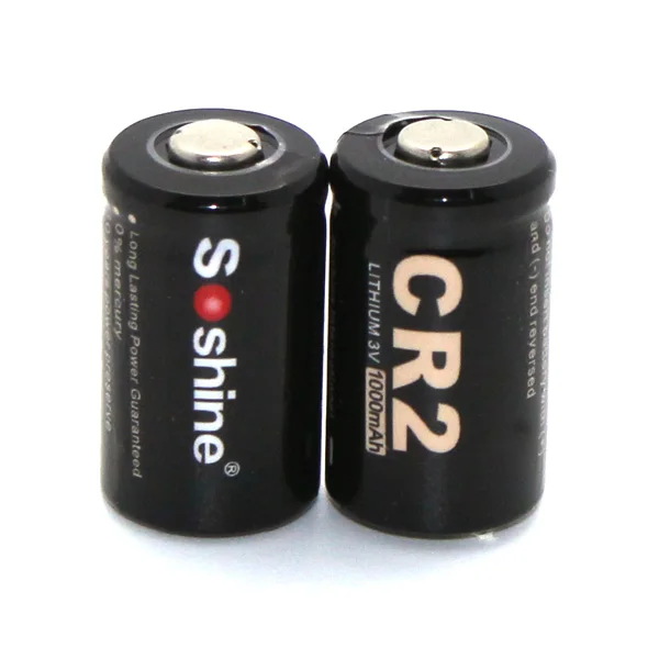 2 шт. Оригинальная батарея Soshine CR2 1000 мАч литиевая батарея 3,0 в чехол для батареи