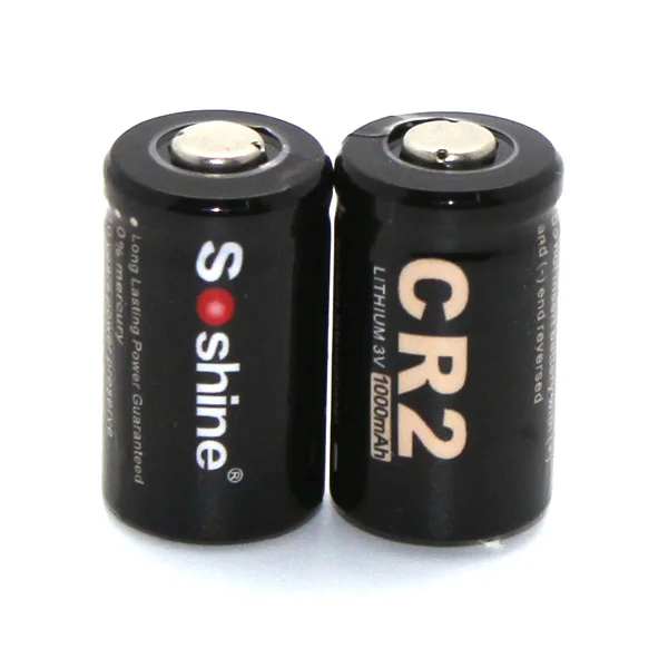 

2PCS Original Soshine CR2 battery 1000mAh Lithium 3.0V Batteries with battery case box