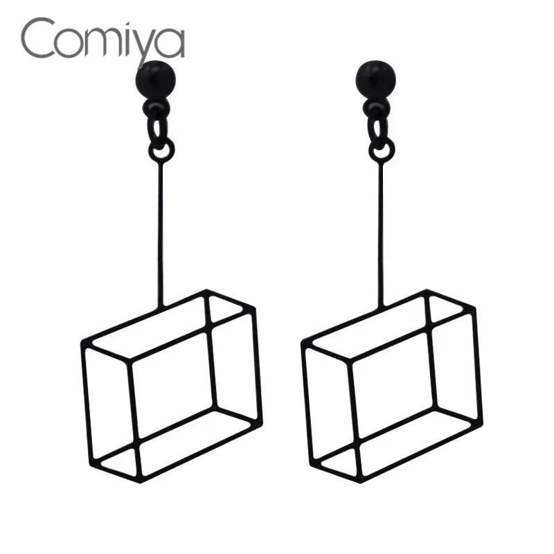 Comiya Эффектные серьги для женщин из цинкового сплава черного цвета с