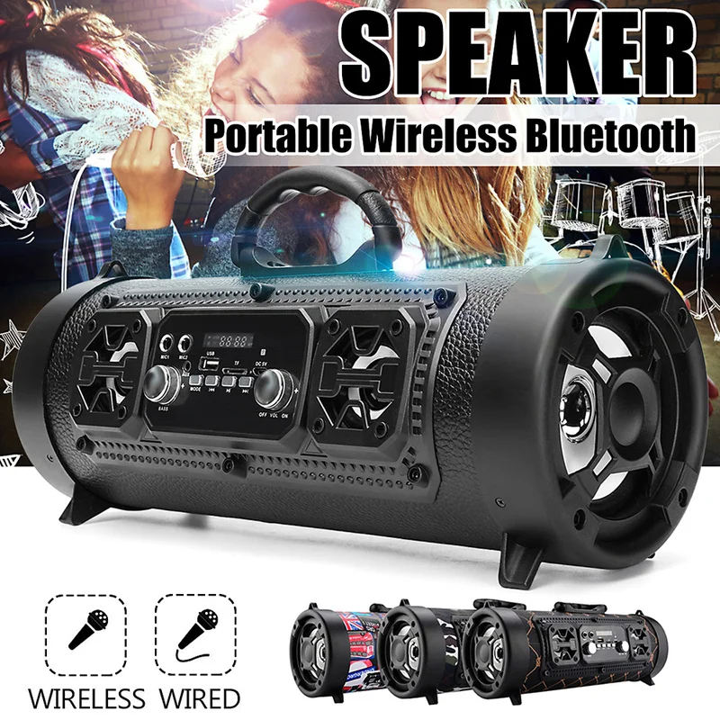 

Stereo Big Power Music Subwoofer Portable Wireless Bluetooth Speaker Column Speakers for Computer Sound Bar Computer Speaker