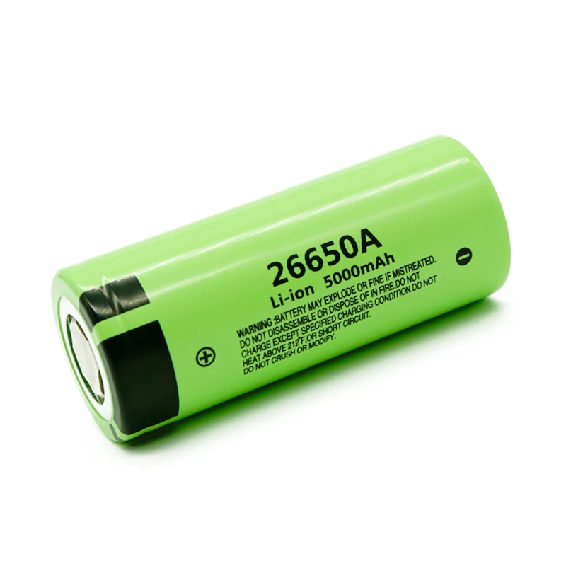 

Big brand 26650 battery 5000mAh 3.7V 50A lithium ion rechargeable battery for Panasonic 26650A LED flashlight