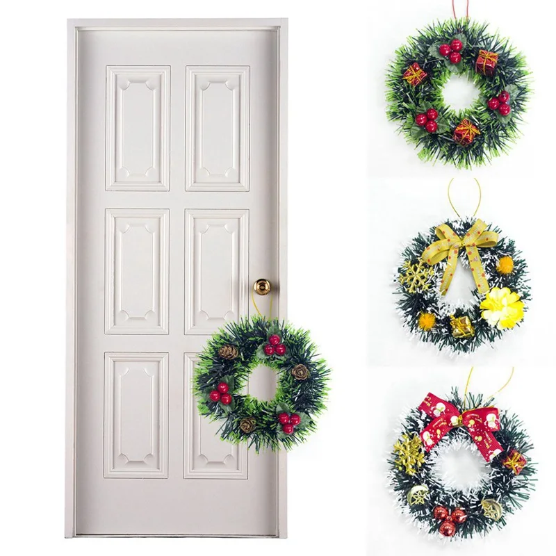 

1pcs Christmas Wreath Pendant Artificial Pine Cones Wreath Garland Ornaments Party Home Decor Supplies Xmas Tree Decoration