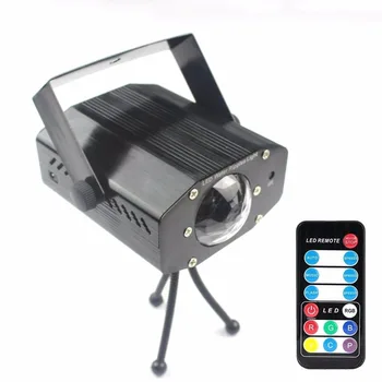 

LED DJ Stage Light RGB Water Ripples Laser Projector Light With Remote Control Auto Flash Sound Activated Function For Disco Par