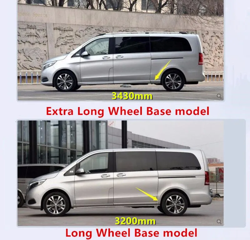 Подходит для Mercedes-Benz V-Class Metris W447- ABS аксессуары внешний корпус автомобильной двери молдинг стример крышка отделка 7 шт