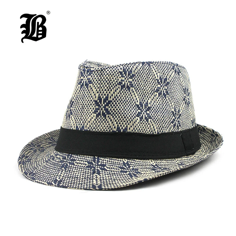 [FLB] простая Летняя Пляжная мужская шляпа, Женская Повседневная Панама, женская брендовая соломенная шляпа с плоским козырьком F349