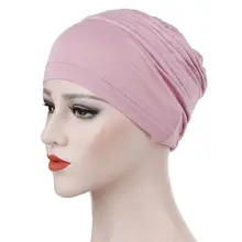 WZCX новая одноцветная простая складывающаяся летняя шапка тюрбан винтажная мягкая уютная шапка женская шапка