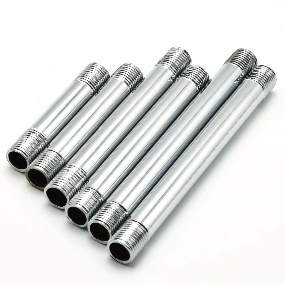 

M10 Double Head Tubes Screw Lamp Screw Connecting Pipe 10MM Male Thread Tooth Tube Alloy Plating Lighting Lamps Bases Tube 12PCS