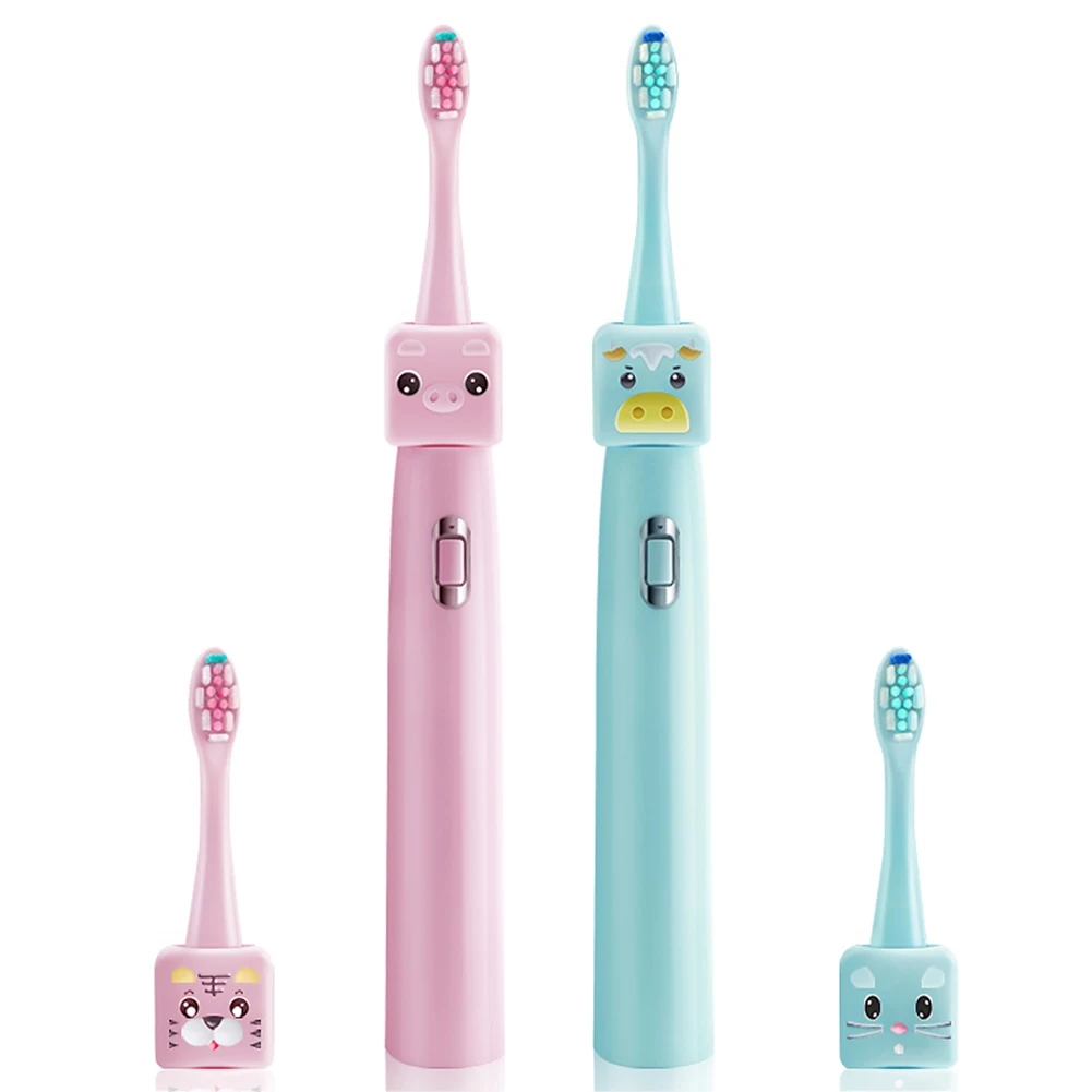 Детские Прорезыватель для обучения зубная щетка es Cute мультфильм UElectric зубная щетка для детей резинка Массажная щетка уход за полостью рта
