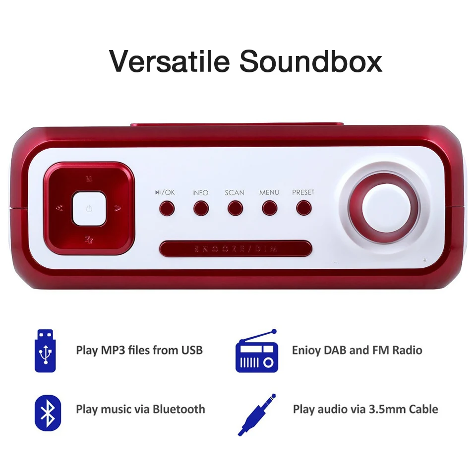 August MB400 DAB DAB+ радио с функцией NFC беспроводной Bluetooth динамик будильник FM стерео