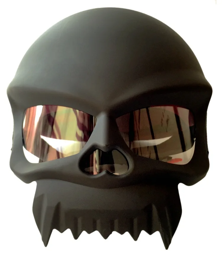 

ABS Character Elf Skull Helmet Anti Fall Breathable Motorcycle Helmet Ghosts Faces Half Helmets Summer Helmets For Unisex