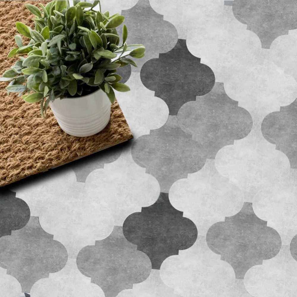 10 قطعة/المجموعة أسود رمادي فانوس الطابق العصي PVC لاصق خلفيات للماء الفن صائق ل معيشة غرفة نوم المنزل الديكور