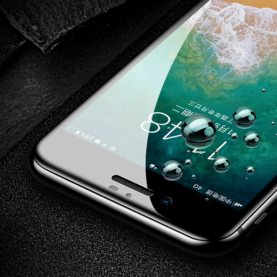 PINZHENG 5D полное покрытие краев закаленное стекло для iPhone 6 7 8 Plus 5 X Защита экрана 6S SE
