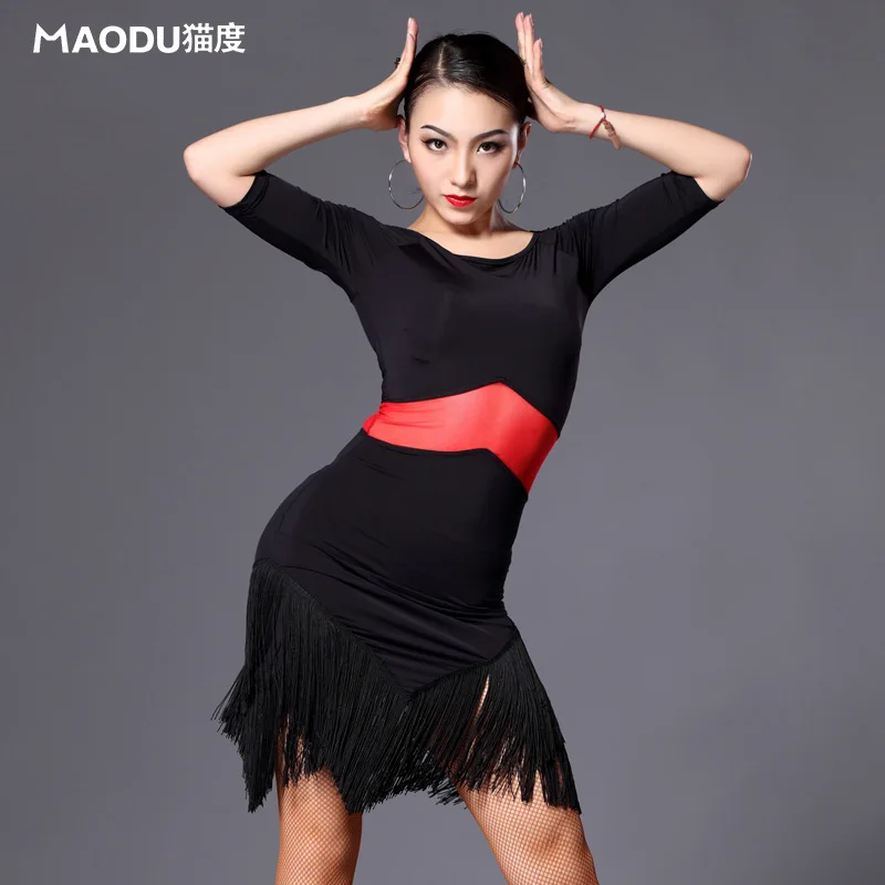 sexy skirt latin dance dress women clothes tassel