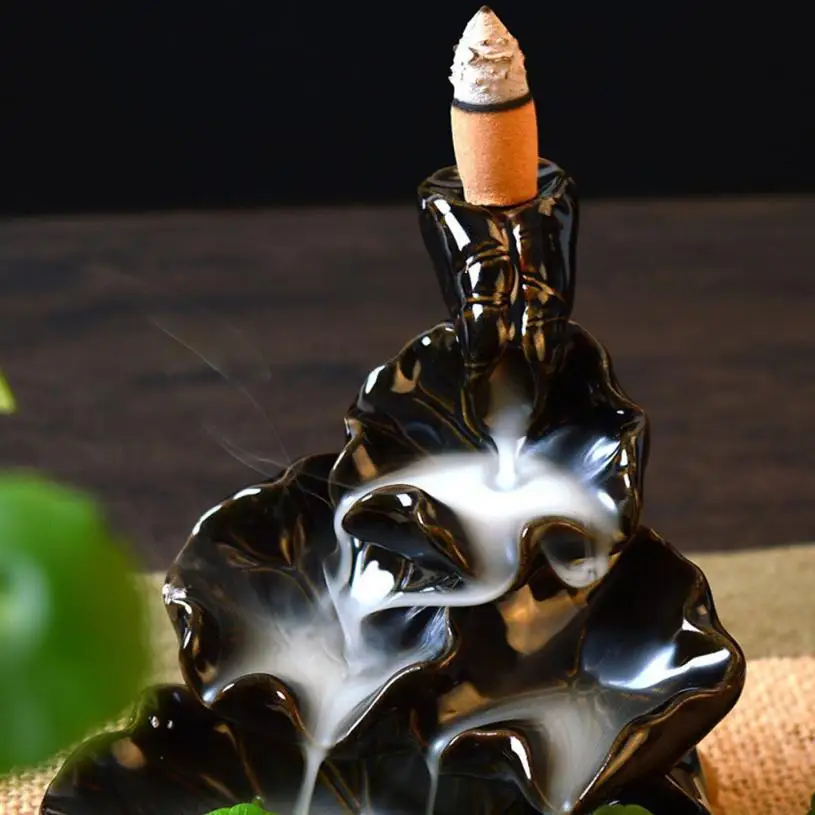 

A-5 Porcelain Backflow Ceramic Incense Burner Holder Buddhist dropship jun15