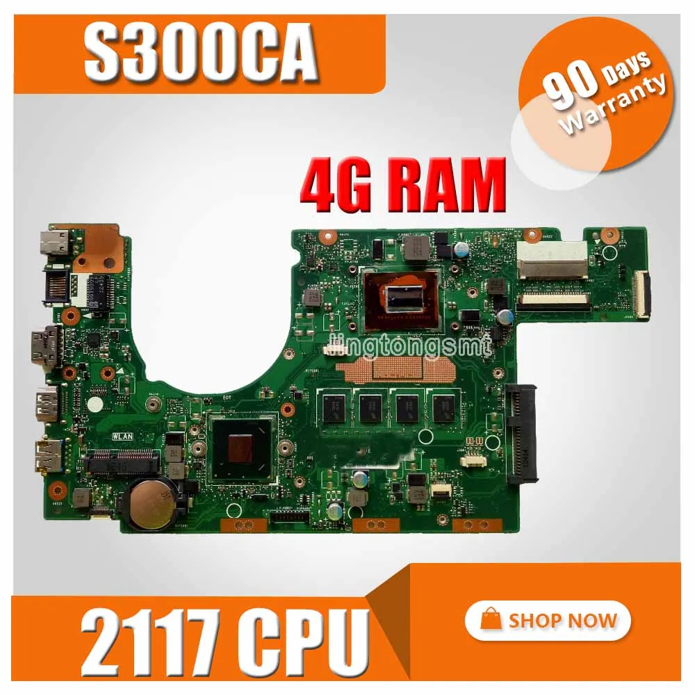 С 4G ram 2117 cpu S300CA материнская плата для ноутбука ASUS VivoBook S300CA S300C S300 тестовая оригинальная материнская плата