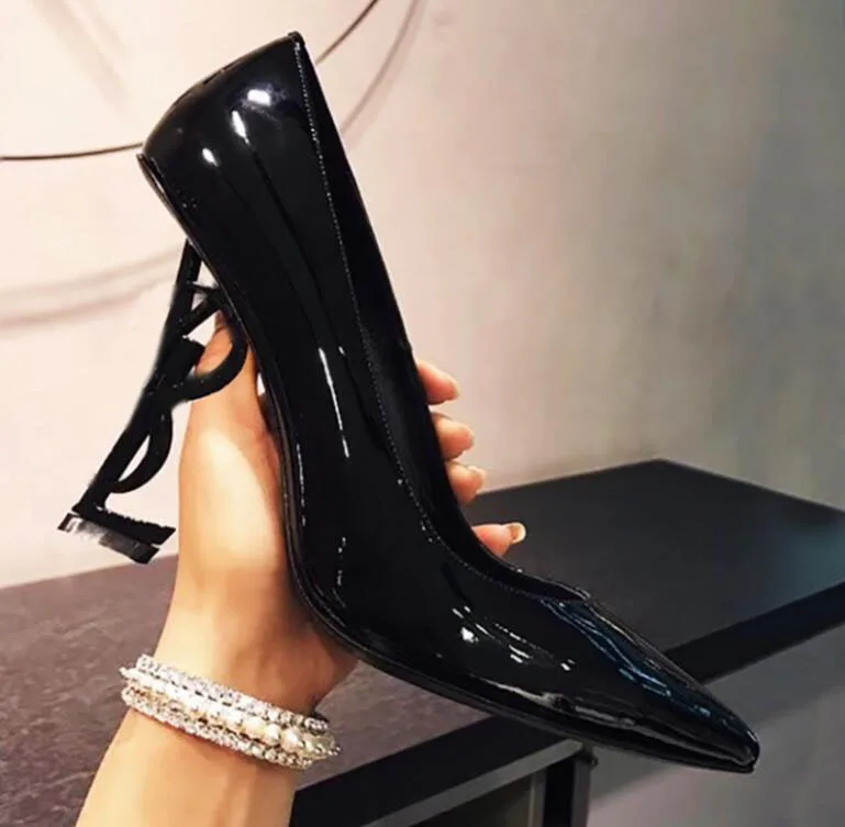 

2019 Designer Women High Heels Party Fashion Girls Sexy Pointed Toe Shoes Dance Shoes Wedding Shoes Double Straps Pumps
