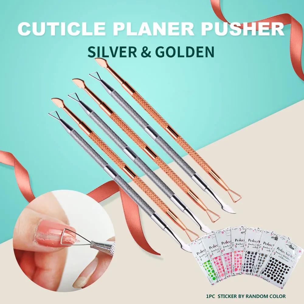 BlinkingNails 3pcs Short Cuticle Pushers Cuticle Pusher and Scraper