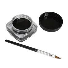 2016 1x Eyeliner Gel Cream With Brush Makeup Black Waterproof Eye Liner suits for women beauty best deal wholesale