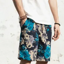 YOUYEDIAN новые модные мужские широкие шаровары из хлопка и льна широкие пижамы свободные шорты