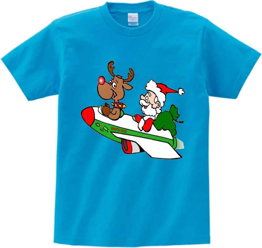 Футболка с Санта-Клаусом; детская забавная Рождественская танцевальная футболка; Одежда для мальчиков и девочек; топы для малышей; футболка; Рождественский Костюм