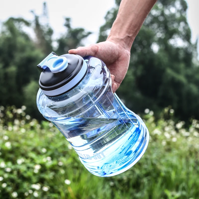 2.5L Большая Емкость бутылка воды Обучение Отдых Бег Открытый Тренажерный Зал Спортивный Фитнес BPA свободно Ручка моя бутылка