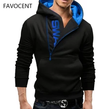 FAVOCENT Hoodie Oblique Zipper Solid Color Hoodies Men Fashion Letter Tracksuit Male Sweatshirt Hoody Mens Purpose Tour M-6XL