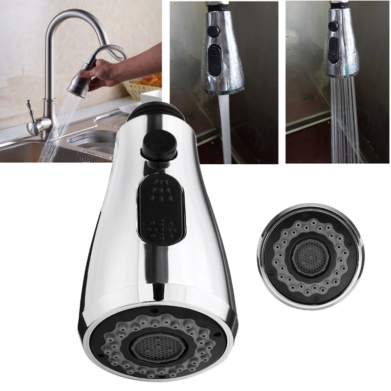 2 Functions Kitchen Pull Out Faucet Sprayer Nozzle Water Saving Bathroom Basin Sink Shower Spray Head Water Tap Faucet Filter