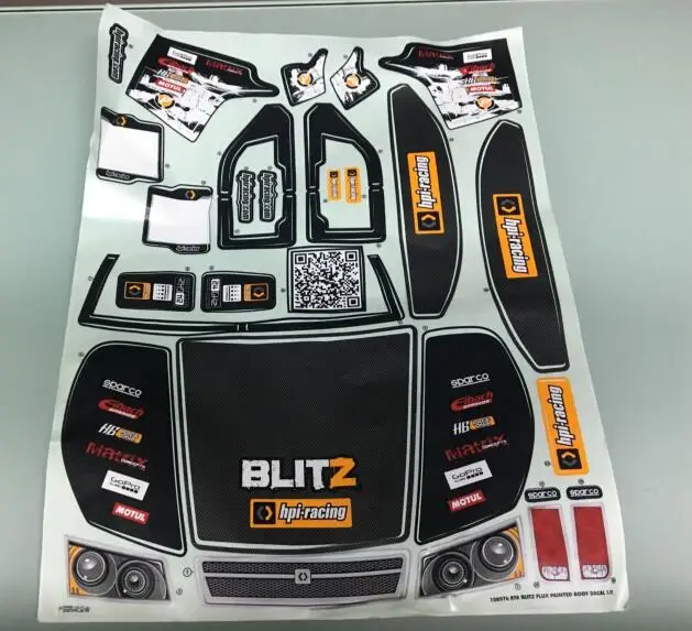 1/10 RC короткая переводная наклейка для HPI Blitz Flux 109876|Детали и аксессуары| |
