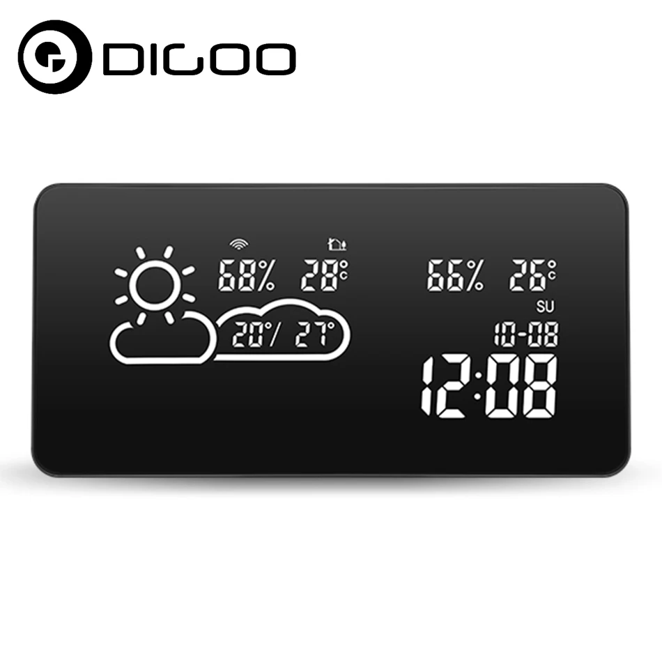 

DIGOO DG-C12 Smart WIFI LED Negative Screen Weather Station Smart Home Automated WIFI Setting Thermometer Hygrometer