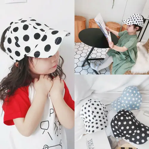 

New Summer Unisex Toddler Kids Baby Boy Girl Dot Cotton Sun Baseball Cap Hat Turban