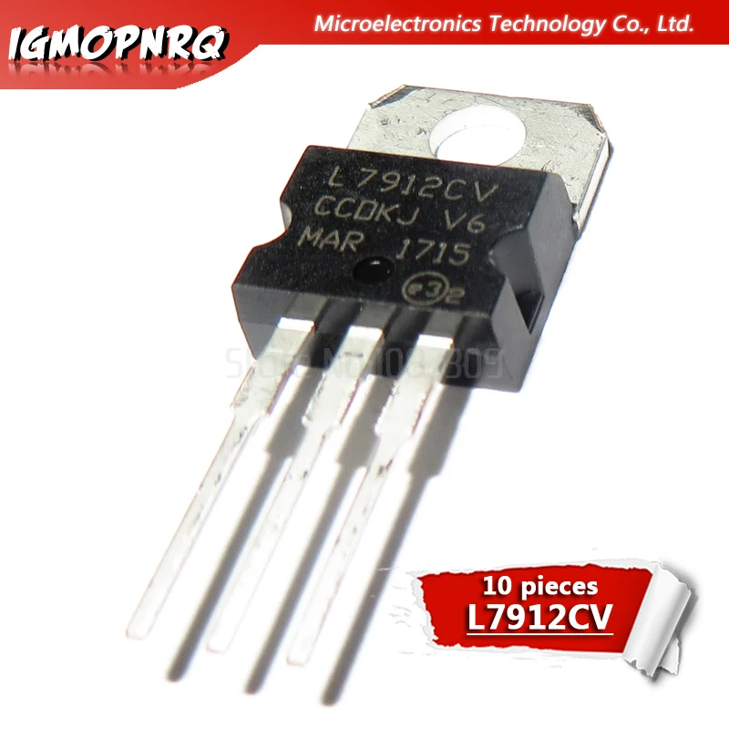 

10pcs L7912CV L7912 KA7912 MC7912 Voltage Regulator -12V 1.5A TO-220 new original