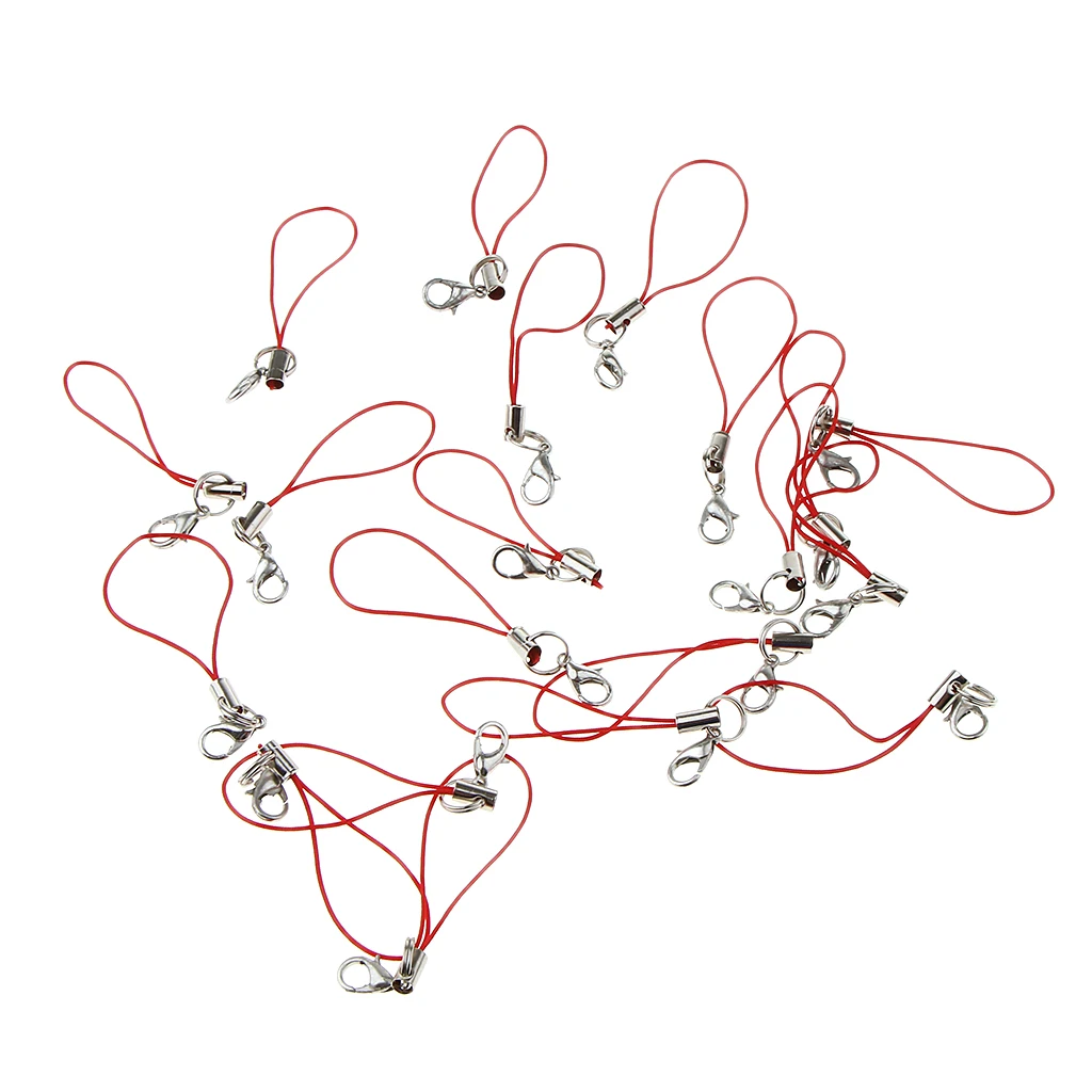 20pcs DIY Mobile Cellphone Keychain Lanyard Charms DIY Rope for Keychain, Cell Phone, Mp3, Mp4, Mini Camera Accessories