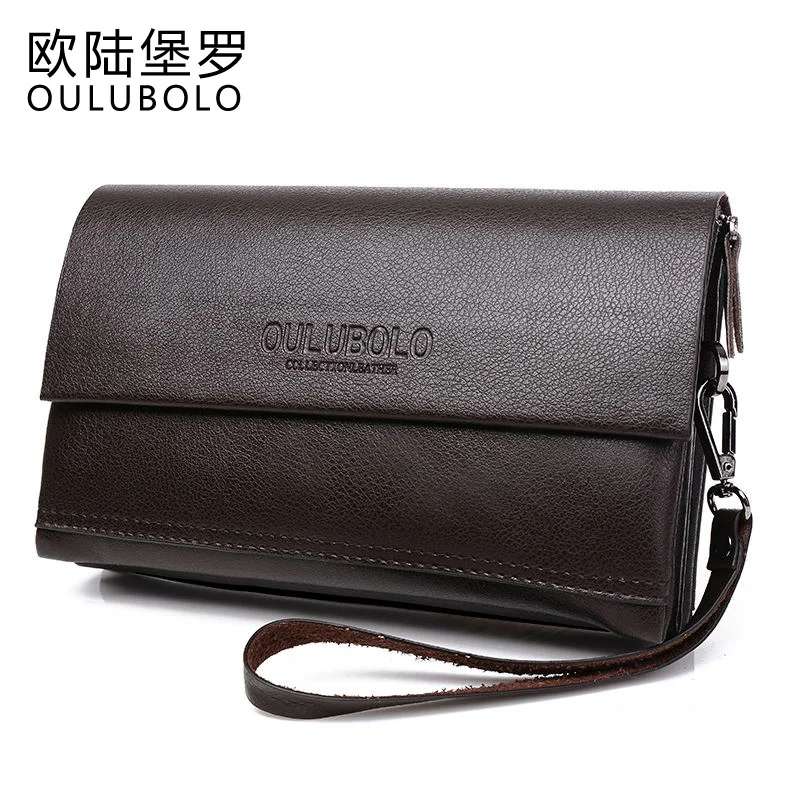OULUBOLO Brand Wallet Men Carteras Clutch Bag Genuine Leather Purse carteras mujer Men's Handy Bags Purse Man Monederos Wallets