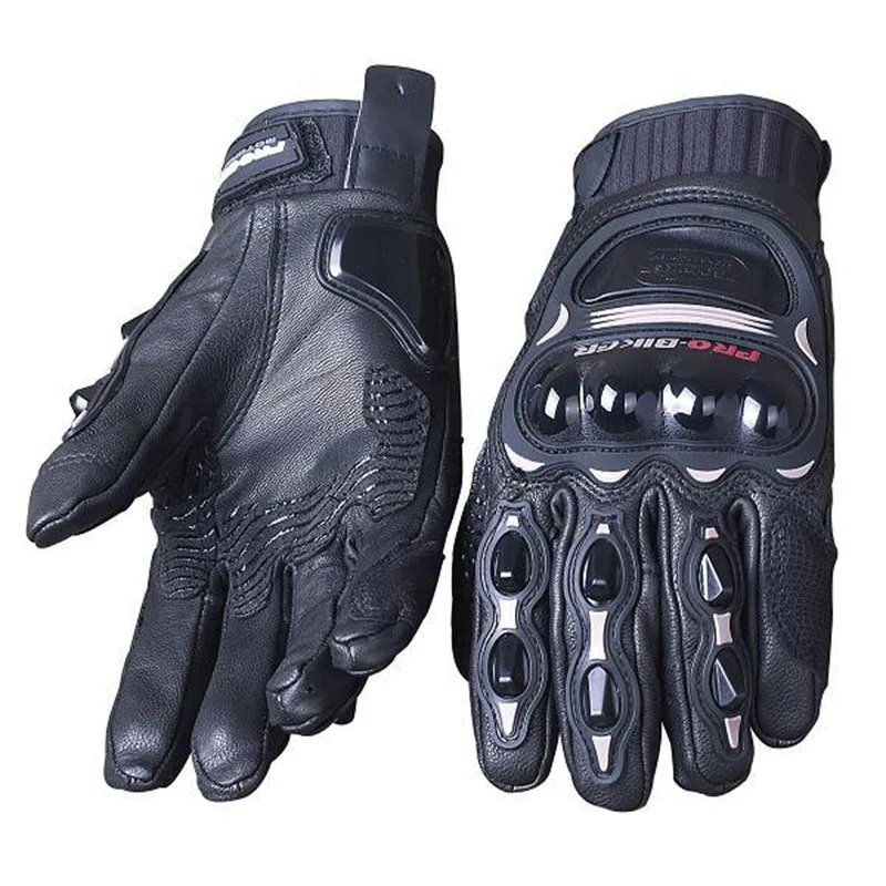 

PRO-BIKER Full Finger Gloves Leather Goat Skin Motorcycle Racing Gloves CS05 black XL