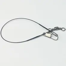 10 шт./лот рыболовную леску линия поводок приманки рыболовный крючок линии трассировки проволочный вдеватель Оснастки Поворотный Spinner Спиннинг эксперт, каблук 15 см, 20 см, 25 см