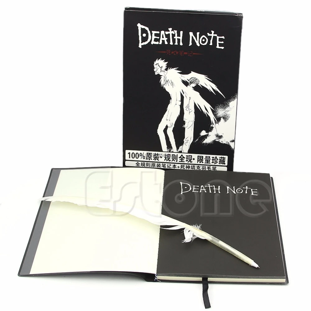 

Death Note Cosplay Notebook & Feather Pen Book Animation Art Writing Journal New