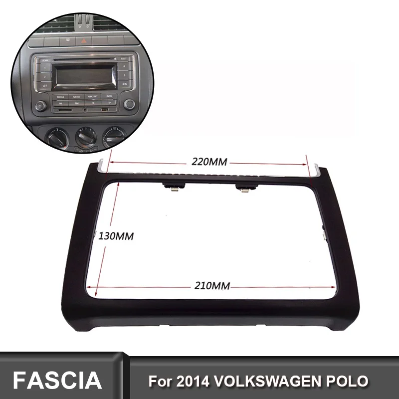 Автомобильный радиоприемник Fascia ДЛЯ VW Polo 2014 2015 (черный) стерео CD DVD Facia установка