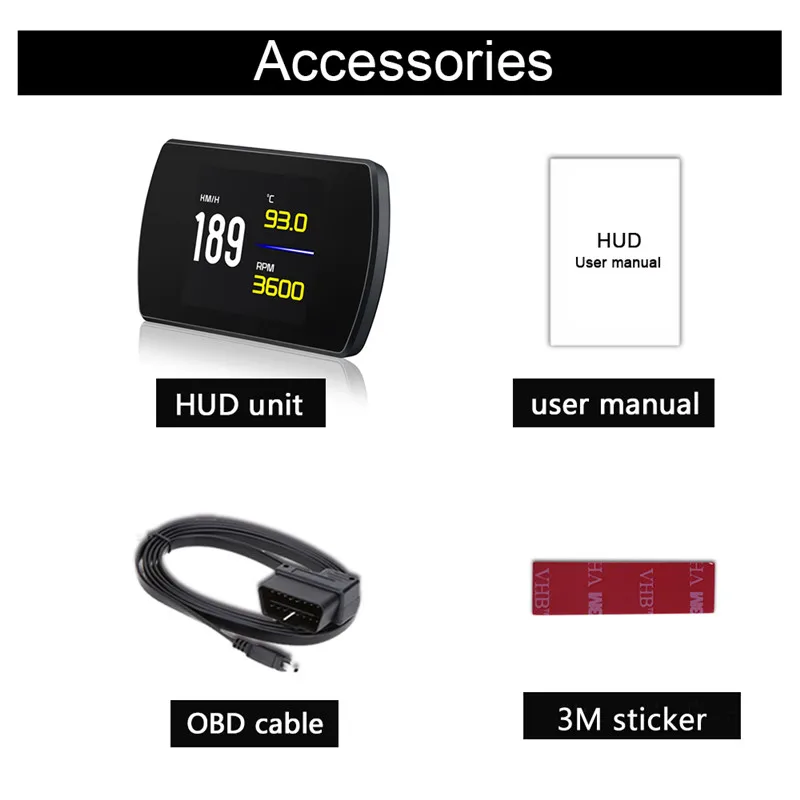 OBD2 Gauge Auto HUD Head-Up Display Smart Digital Meter HD Digital Display GPS Tachometer Kraftstof
