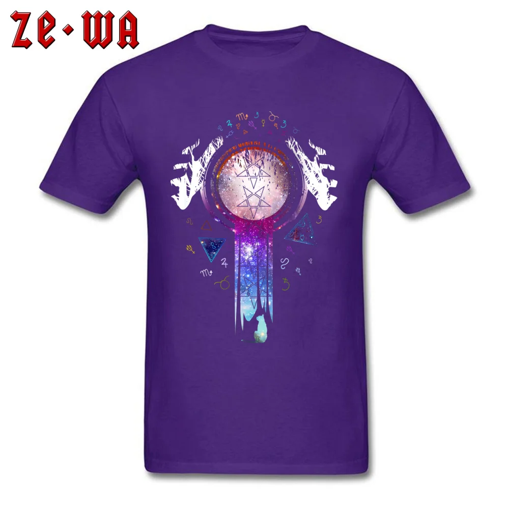 Normal Camisa Crewneck T-Shirt Summer Fall Tees Short Sleeve for Men New Design 100% Cotton Europe T Shirt Free Shipping Colourfull magic hands on crystal ball wizard and witch art purple