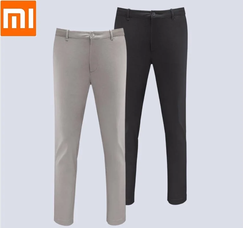 

New Xiaomi 90 Men Urban Casual Pants Solid color Spring Cotton Comfortable Mid waist Straight leg Fashion Slim Trousers Male