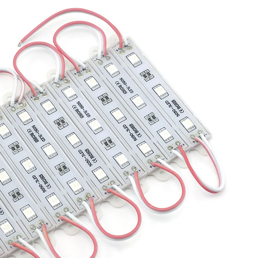 20 шт. светодиодный модули светильник 5050 SMD 3 DC12V Водонепроницаемый реклама знак