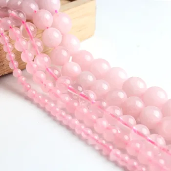 

Wholesale 2 lots natural rose quartzs pink crystal loose beads for jewelry making DIY bracelet Strand 15" 4/6/8/10/12mm