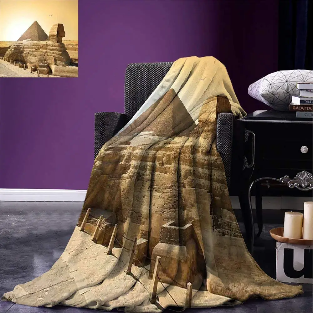 Ancient Throw Blanket Egyptian Pyramids Famous Great Landmark Wonders