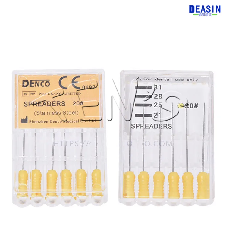 Clareamento dos Dentes Espalhadores Dental Root Canal Endo Arquivos Mão Aço Inoxidável Dedo Espalhador 6 Pcs 3 High Quality Beleza e saúde