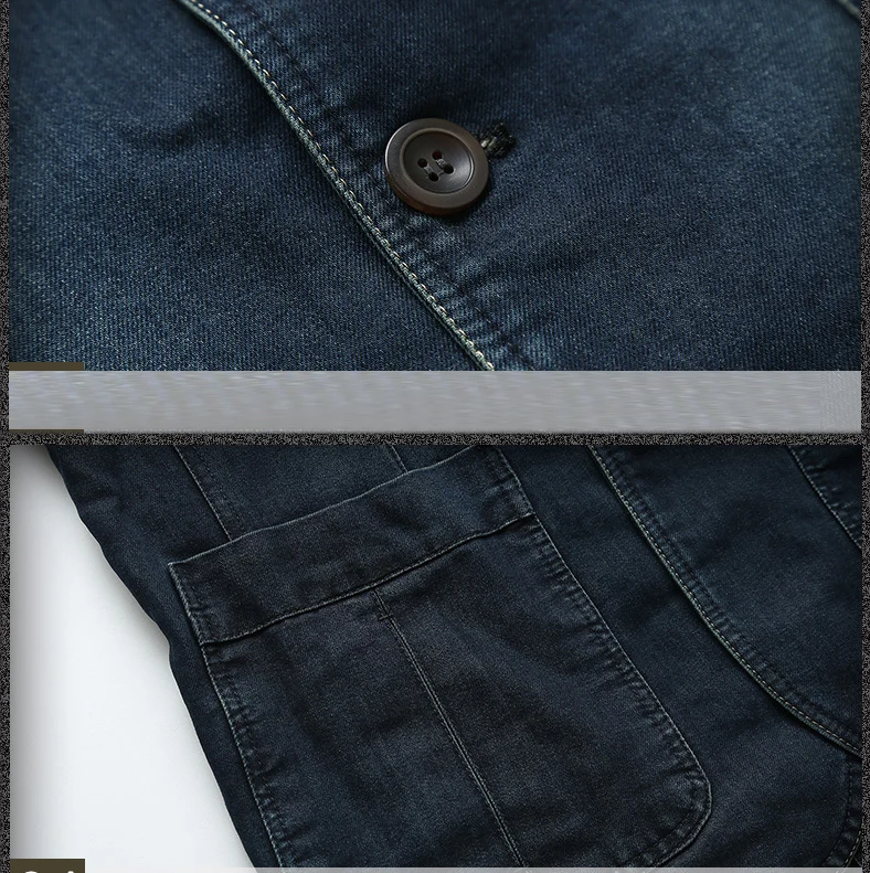 jaqueta denim masculino blazer ternos para homem marca-roupas de moda M-4XL